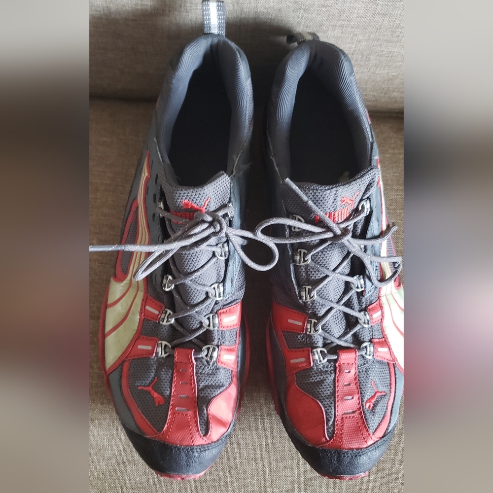 Puma Men's Red and Grey Athletic Shoes